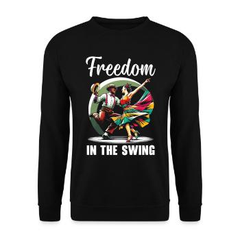 Danseur de Lindy Hop Danse Swing Danse - Sweat-shirt Unisexe - noir - Devant - Alina (178cm) & Michal (187cm)
