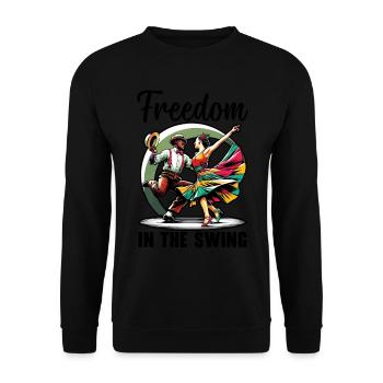 Danseur de Lindy Hop Danse Swing Danse - Sweat-shirt Unisexe - noir - Devant - Alina (178cm) & Michal (187cm)