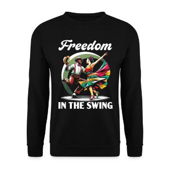 Lindy Hop Dancer Swinging Dancing Swing Dance - Unisex Sweatshirt - black - Front - Alina (178cm) & Michal (187cm)