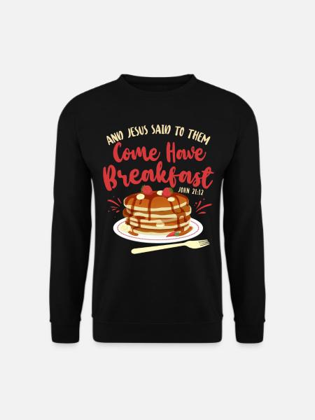 Pancake Lover Kids Bible Quote - Unisex Sweatshirt - black
