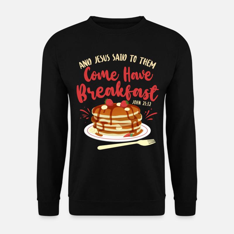 Pancake Lover Kids Bible Quote - Unisex Pullover - Schwarz