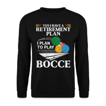 Oui, j’ai un plan de retraite, j’ai l’intention de jouer à la pétanque - Sweat-shirt Unisexe - noir - Devant - Alina (178cm) & Michal (187cm)