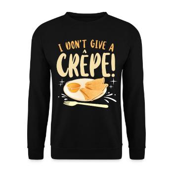 Pancake Lover Kids Pun I Don't - Unisex Sweatshirt - black - Front - Alina (178cm) & Michal (187cm)