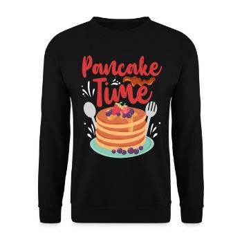 Amateur de crêpes pour enfants L’heure des crêpes - Sweat-shirt Unisexe - noir - Devant - Alina (178cm) & Michal (187cm)