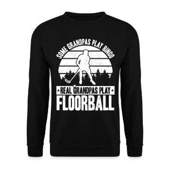 Some grandpas play bingo the best grandpas play Fl - Unisex Pullover - Schwarz - Vorne - Alina (178cm) & Michal (187cm)