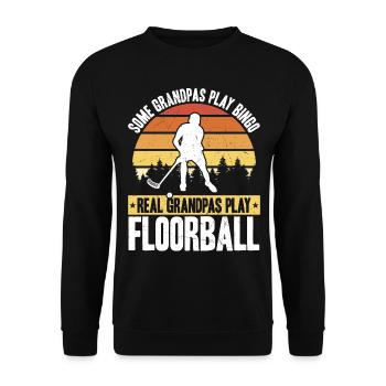 Some grandpas play bingo the best grandpas play Fl - Unisex Pullover - Schwarz - Vorne - Alina (178cm) & Michal (187cm)