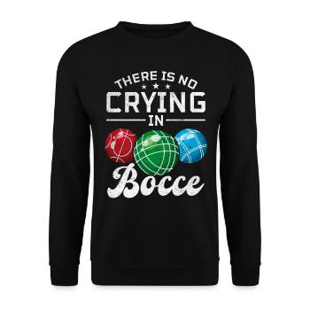 There Is No Crying In Bocce - Boccia Player - Unisex Pullover - Schwarz - Vorne - Alina (178cm) & Michal (187cm)