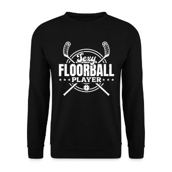 Jeu de floorball Unihockey - Joueur de floorball sexy - Sweat-shirt Unisexe - noir - Devant - Alina (178cm) & Michal (187cm)