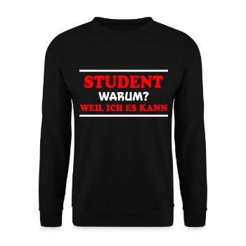 Student Spruch Uni Universität Student Geschenk - Unisex Pullover - Schwarz - Vorne - Alina (178cm) & Michal (187cm)