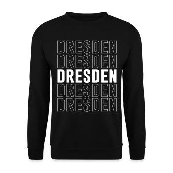 Dresden Scripture Germany - Unisex Sweatshirt - black - Front - Alina (178cm) & Michal (187cm)