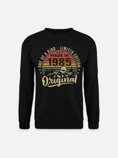 Né 1985 Original Retro Vintage Anniversaire 1985 - Sweat-shirt Unisexe - noir