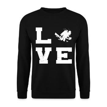 Plongeur Plongeur Hommes Plongeur Femme Plongeur - Sweat-shirt Unisexe - noir - Devant - Alina (178cm) & Michal (187cm)