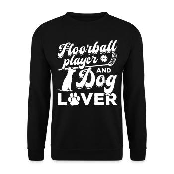 Joueur de floorball et amoureux des chiens - Propriétaire de chien Floorba - Sweat-shirt Unisexe - noir - Devant - Alina (178cm) & Michal (187cm)