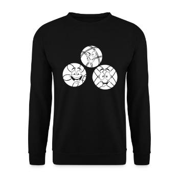 Bocce Ball Player Funny Boccia balls - Funny Bocce - Unisex Sweatshirt - black - Front - Alina (178cm) & Michal (187cm)