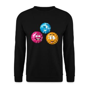 Boules de pétanque drôles - Joueur de pétanque Boccia drôle - Sweat-shirt Unisexe - noir - Devant - Alina (178cm) & Michal (187cm)