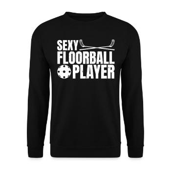 Jeu de floorball Unihockey - Joueur de floorball sexy - Sweat-shirt Unisexe - noir - Devant - Alina (178cm) & Michal (187cm)