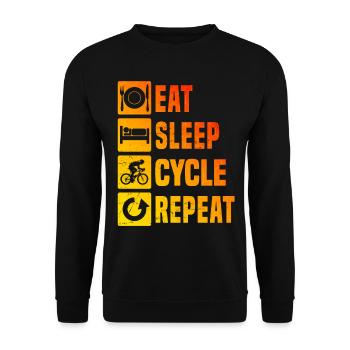 Road Bike Women Road Cycling Road Cyclists - Unisex Sweatshirt - black - Front - Alina (178cm) & Michal (187cm)