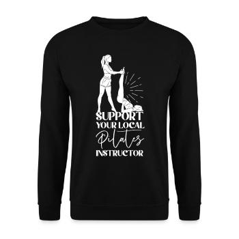 Instructeur de Pilates Soutien aux enseignants - Sweat-shirt Unisexe - noir - Devant - Alina (178cm) & Michal (187cm)