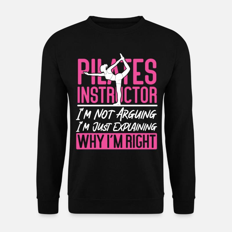 Pilates Instructor Teacher Pilates - Unisex Pullover - Schwarz
