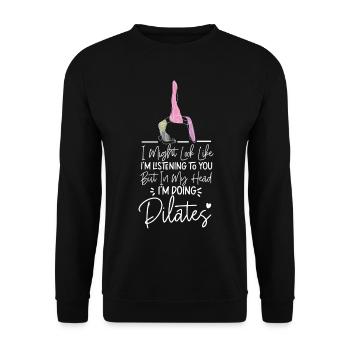 Pilates Instructor Teacher I Might - Unisex Pullover - Schwarz - Vorne - Alina (178cm) & Michal (187cm)
