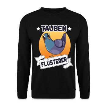 Pigeons, Chuchoteurs, Pigeons voyageurs, Colombophiles - Sweat-shirt Unisexe - noir - Devant - Alina (178cm) & Michal (187cm)
