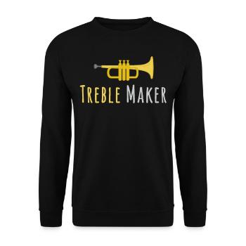 Treble Maker Trompettiste mellophoniste Musique - Sweat-shirt Unisexe - noir - Devant - Alina (178cm) & Michal (187cm)