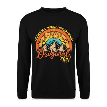 April 2021 April Anniversary 2021 April Original - Unisex Sweatshirt - black - Front - Alina (178cm) & Michal (187cm)