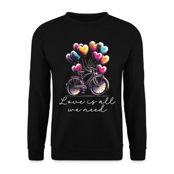 Lyrics Music Lovers Songwriters Music Festival - Unisex Sweatshirt - black - Front - Alina (178cm) & Michal (187cm)