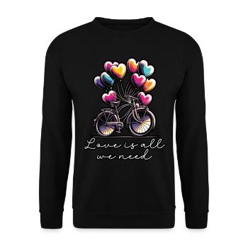 Songtexte Musikliebhaber Songwriter Musikfestival - Unisex Pullover - Schwarz - Vorne - Alina (178cm) & Michal (187cm)