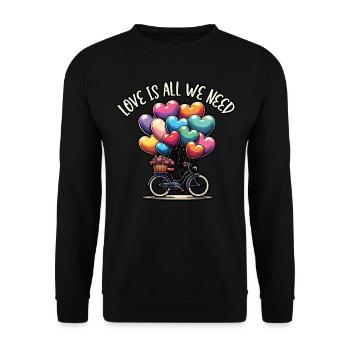 Lyrics Music Lovers Songwriters Music Festival - Unisex Sweatshirt - black - Front - Alina (178cm) & Michal (187cm)