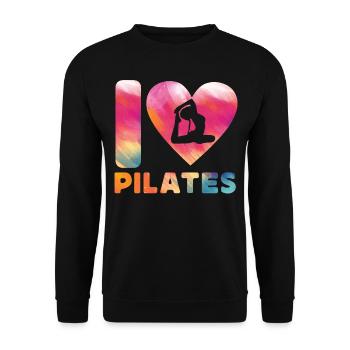 Pilates Instructor Teacher Heart - Unisex Pullover - Schwarz - Vorne - Alina (178cm) & Michal (187cm)