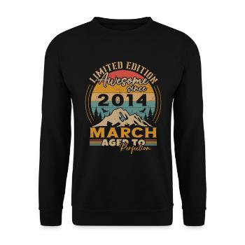Original March 2014 Vintage Anniversary 2014 - Unisex Sweatshirt - black - Front - Alina (178cm) & Michal (187cm)