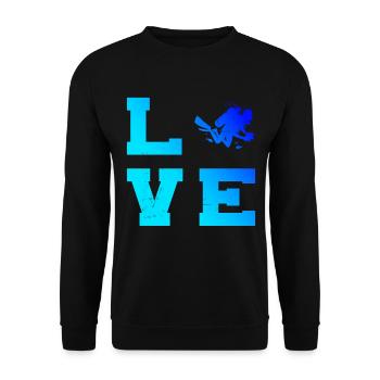 Diver Scuba Diver Scuba Diver Scuba Diving - Unisex Sweatshirt - black - Front - Alina (178cm) & Michal (187cm)