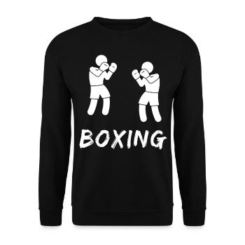 Boxing - Unisex Sweatshirt - black - Front - Alina (178cm) & Michal (187cm)