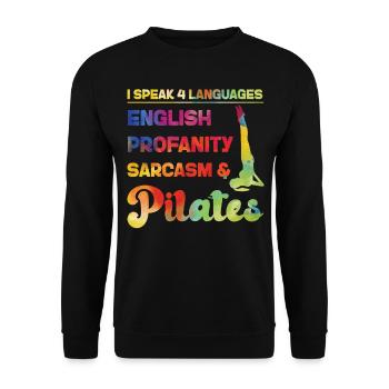Instructeur de Pilates Enseignant - Sweat-shirt Unisexe - noir - Devant - Alina (178cm) & Michal (187cm)