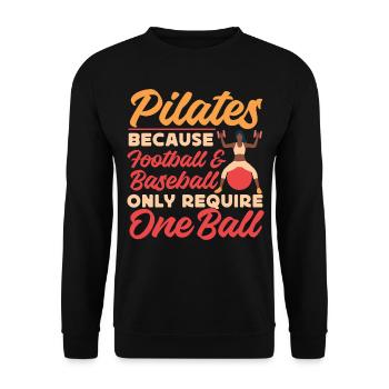 Pilates Instructor Teacher Pilates - Unisex Pullover - Schwarz - Vorne - Alina (178cm) & Michal (187cm)