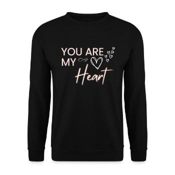 You're my heart - Unisex Sweatshirt - black - Front - Alina (178cm) & Michal (187cm)