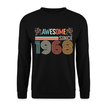 1968 Jubiläum seit 1968 Jahrgang 1968 - Unisex Pullover - Schwarz - Vorne - Alina (178cm) & Michal (187cm)