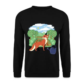 Arrosoir de jardin Fox Hobby Jardinier Horticulture - Sweat-shirt Unisexe - noir - Devant - Alina (178cm) & Michal (187cm)