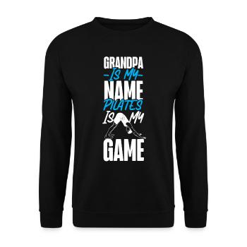 Instructeur de Pilates Enseignant Grand-père - Sweat-shirt Unisexe - noir - Devant - Alina (178cm) & Michal (187cm)