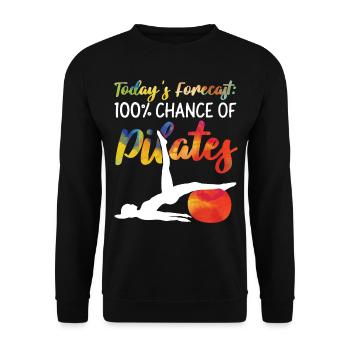 Instructeur de Pilates Enseignant - Sweat-shirt Unisexe - noir - Devant - Alina (178cm) & Michal (187cm)