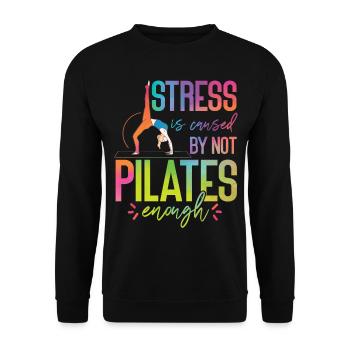 Instructeur de Pilates Enseignant - Sweat-shirt Unisexe - noir - Devant - Alina (178cm) & Michal (187cm)