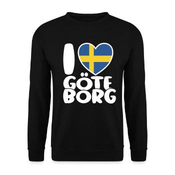 J’aime Göteborg - Sweat-shirt Unisexe - noir - Devant - Alina (178cm) & Michal (187cm)