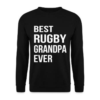 Rugby Grandpa Rugby - Best Rugby Grandpa Ever - Unisex Pullover - Schwarz - Vorne - Alina (178cm) & Michal (187cm)