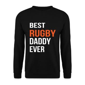 Best Rugby Daddy Ever - Rugby Daddy Rugby - Unisex Sweatshirt - black - Front - Alina (178cm) & Michal (187cm)
