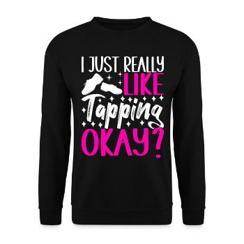 Stepptanz Stepptänzer - Unisex Pullover - Schwarz - Vorne - Alina (178cm) & Michal (187cm)