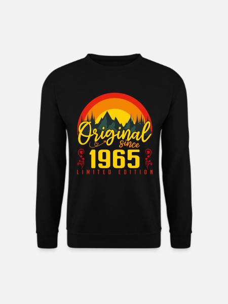 Geburtstag 1965 Geburtstag Jahrgang 1965 Geschenk - Unisex Pullover - Schwarz