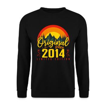 Geburtstag 2014 Geburtstag Jahrgang 2014 Geschenk - Unisex Pullover - Schwarz - Vorne - Alina (178cm) & Michal (187cm)