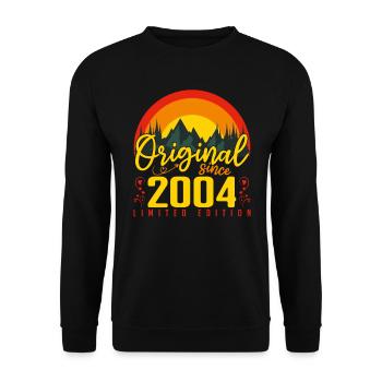 Birthday 2004 Birthday born in 2004 gift - Unisex Sweatshirt - black - Front - Alina (178cm) & Michal (187cm)