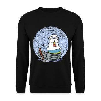 Poulet marin bateau marin maritime Ahoy Moin - Sweat-shirt Unisexe - noir - Devant - Alina (178cm) & Michal (187cm)